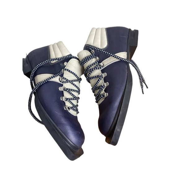 Fabiano mens Italian leather mountain /ski boots  like new  size 8.5 dark purple - Picture 9 of 16